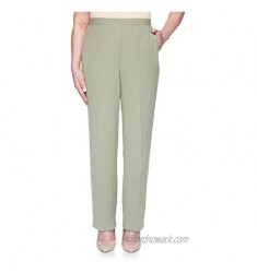 Alfred Dunner Womens Textured Proportioned Short Pant Casual Pants
