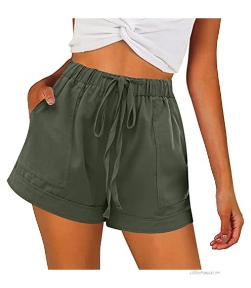 Basic Faith Women's Athletic Shorts Casual Summer Spring Beach Shorts Lightweight Running Jogging Shorts with 4 Pockets S-3XL