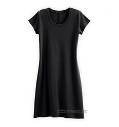 Fair Indigo Women's Fair Trade Organic Scoop Neck T-Shirt Dress