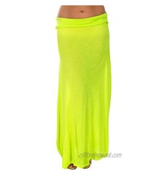 Gazooz Semi Sheer Maxi Skirt a Long Skirt for Women in 7 Fluorescent Colors