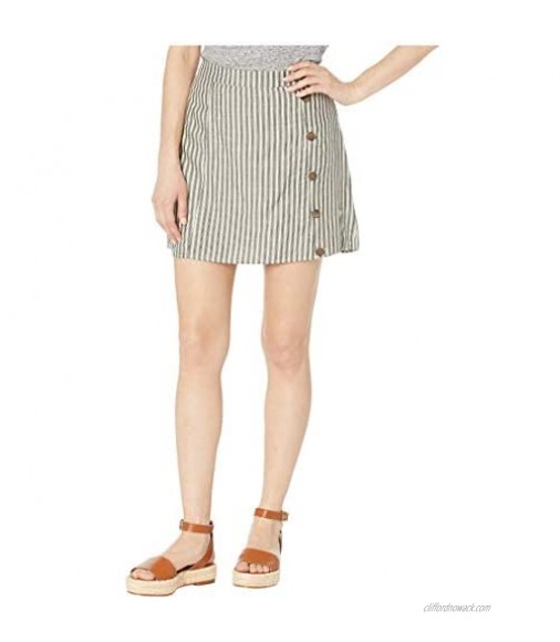 Jack Women's Pretty Little Stripe Rayon Skirt with Buttons