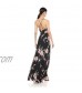 Jenny Yoo Women's Kayla A-line Halter Floral Printed Chiffon Long Dress