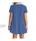KARALIN Women's Short Sleeve Casual Plain Loose Plus Size T-Shirt Dress