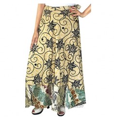 Maple Clothing Two Layers Women's Indian Sari Magic Wrap Around Long Skirt