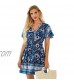 Milumia Women's Vintage Print Butterfly Sleeve V Neck Tie Waist Flared Party Dress