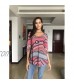 Nandashe Womens 3/4 Sleeves Floral Tunic Shirts Summer Casual Dressy Blouse Tops