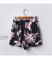 POLLYANNA KEONG Shorts for Women Women's Casual Elastic Waist Comfy Beach Shorts with Drawstring Plus Size Shorts