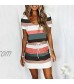 SOMESUN Summer Dresses for Women Casual V Neck Sleeveless Spaghetti Dresses Stripe Splicing Sling Strap Mini Dress with Belt