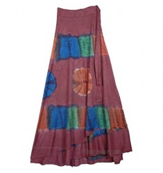 TLB - Long Wrapper Skirt in Viscose with Tie Dye - L:38; W:Free Size Wrap Rose