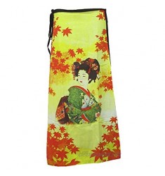 Women's Asian Traditional Art Printed Wrap Around Skirt  Japanese Ladies