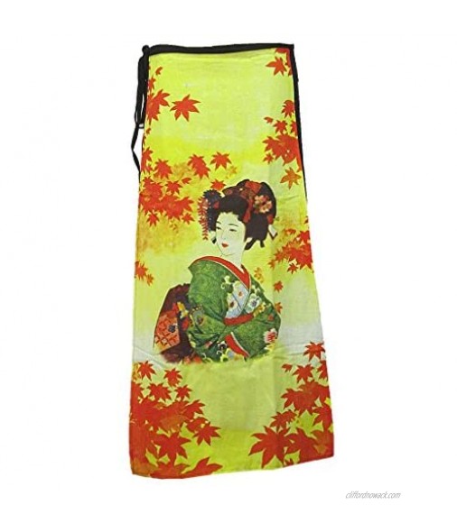 Women's Asian Traditional Art Printed Wrap Around Skirt Japanese Ladies
