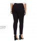 INC Womens Plus Contrast Trim Satin Stripe Skinny Pants Black 24W