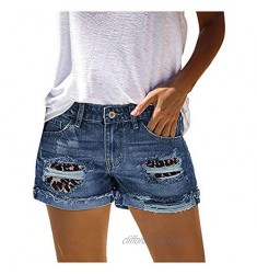 Denim Shorts for Women Denim Shorts for Women High Waisted  Distressed Ripped Shorts Jean with Holes Hot Short Jeans with Pockets