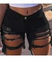 POTO Denim Shorts for Women Cutout Ripped Distressed Short Jeans Pants Destroyed Casual Summer Hot Pants Trousers