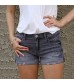 POTO Women's Denim Shorts Ripped Frayed Distressed Short Jeans Folded Hem Casual Summer Beach Hot Pants Trousers