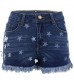 Women Casual Denim Shorts Mid Rise Ripped Jean Shorts Stretchy Folded Hem Hot Short Jeans Summer Pants for Beach