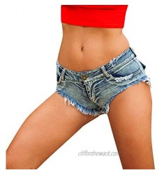 Women Sexy Jeans Button Low Waist Denim Shorts Super Mini Hot Pants