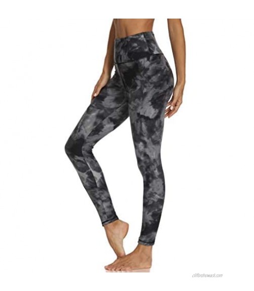 CAMPSNAIL High Waisted Leggings for Women - Butt Lift Soft Tummy Control Printed Pants Pattern Tights for Workout Cycling