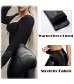 SEASUM Women's Stretchy Faux Leather Pants High Waisted PU Leggings Black Sexy Trousers Pants