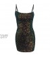 CLAUBTY Women Off Shoulder Strap Minidress Hollow Out Sequin Backless Party Club Sexy Dresses Low Neck Multicolor Dress