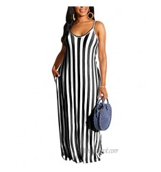 FANDEE Summer Dresses for Women Casual Beach Bohemian Plus Size Sundresses Long Maxi Dresses