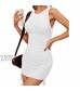 LOMON Women Bodycon Sleeveless Dress Ruched Party Club Dress Drawstring Sexy Summer Ruched Mini Dresses