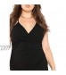 Milumia Women's Plus Size V Neck Wrap Cami Dress Asymmetrical Hem Ruched Party Dress