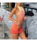 Women Halter Backless Dress Summer Hollow Out Sleeveless Knitted Dress Sexy Club Bodycon Mini Party Dresses Beach Wear