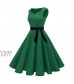 Gardenwed 1950s Retro Vintage Tea Dress with Belt Swing Sleeveless Knee-Length for Women Cocktail Rockabilly Party