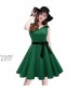 Gardenwed 1950s Retro Vintage Tea Dress with Belt Swing Sleeveless Knee-Length for Women Cocktail Rockabilly Party