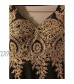 Kivary Short Beaded Gold Lace Prom Dress Homecoming Cocktail Party Gowns