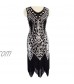 Miuco Women's 1920s Sequined Beaded Fringed Flapper Gatsby Evening Dress