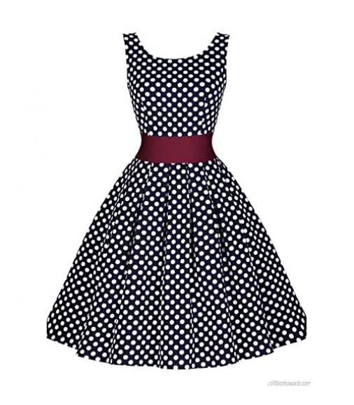 Miusol Women's Vintage 1950s Style Sleeveless Evening Party Dress