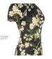 Sakaly Women's Vintage Summer Sun Dress Slim Print Office Ladies Wear Party Midi Sheath Dress SK183