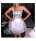 Sarahbridal Women's Tulle Sequin Short Homecoming Dress Prom Gown SD034
