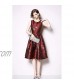 Women's Chic Elegant Sleeveless Round Neck Floral Jacquard Flared Cocktail Party Vintage Dress