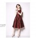 Women's Chic Elegant Sleeveless Round Neck Floral Jacquard Flared Cocktail Party Vintage Dress