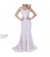 YSMei Women's Off Shoulder Long Lace Prom Dress Mermaid Beaded Evening Gown 418