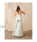 Alicepub Spaghetti Strap Chiffon Bridesmaid Dresses Long A-Line Formal Dresses for Women Special Occasion V-Neck