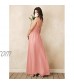 Alicepub V Neck Long Bridesmaid Dresses with Slit for Women Chiffon Maxi Dress Formal Evening Party