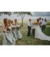 Halter Chiffon Bridesmaid Dresses Long A Line Pleated Wedding Formal Dress for Women