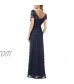 JS Collections Women's Embroidered Illusion Gown