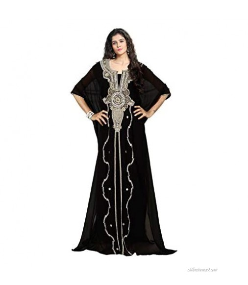 KoC Women Kaftan Farasha Caftan Kimono Long Maxi Dress Summer Cover up Free Size