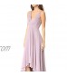 Lianai Women's Chiffon Wedding Party Gowns Ruched V Neck High Low Bridesmaid Dresses