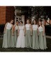 NewFex Lace Chiffon Bridesmaid Dresses for Women Wedding Prom Dresses 2021 Long A Line Evening Formal Gowns