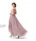 SHYijia Women's One Shoulder Bridesmaid Dress Hi Low Chiffon Pleated Formal Evening Gown with Pockets