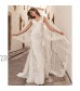 Stylefun Women V Neck Mermaid Wedding Dresses for Bride 2021 with Lace Appliques Bridal Gowns WD