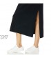 The Drop Women's Gabriela High Neck Cut-In A-Line Side Slit Maxi Sweater Dress