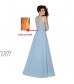 Women's Halter A-line Pleated Chiffon Bridesmaid Dresses Long with Pockets Prom Evening Formal Party Gown