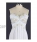 Women's Lace Ruffled Wedding Dresses Chiffon Floor Length Strapless Bridal Gowns